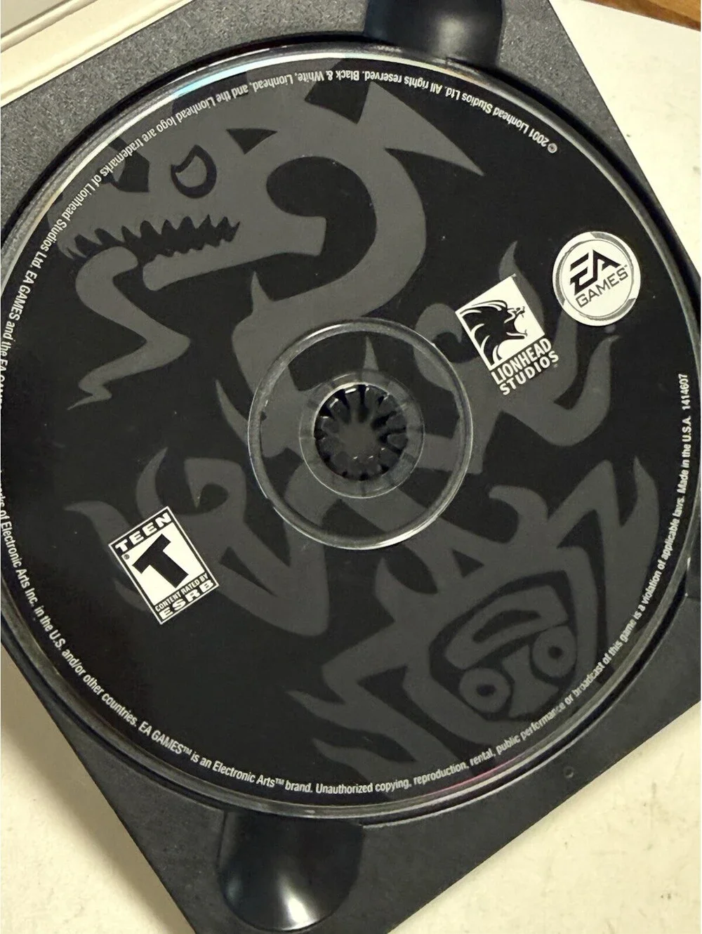 Black & White (2001 PC Win) Vintage Game CD-ROM Game Paper Case Lionhead Studios